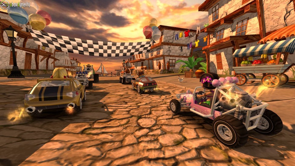 play beach buggy racing with xbox controller
