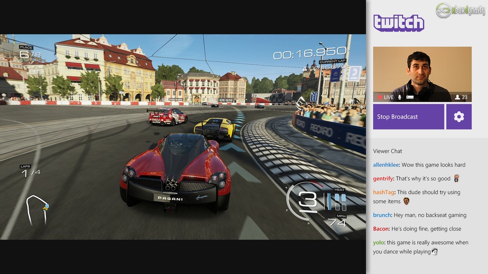 Xbox One Dashboard: Twitch TV Broadcast Aufzeichnung ...