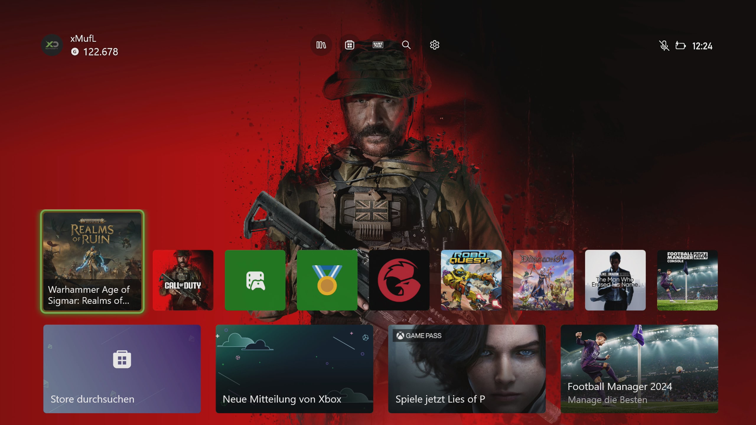 Xbox Series X Dashboard System Update mit neuen HintergrundFeatures